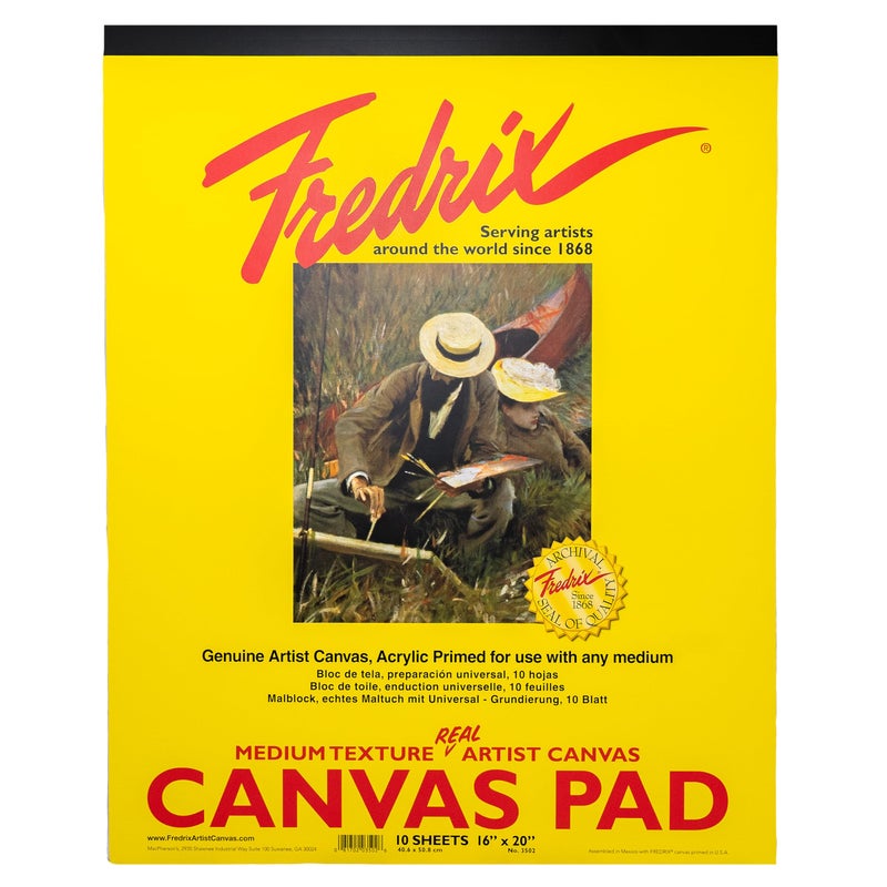 FREDRIX Creative Series White Canvas Pad, 16" x 20" - Image 1